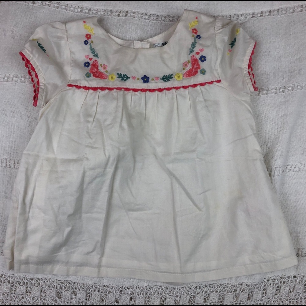 White Embroidered Top